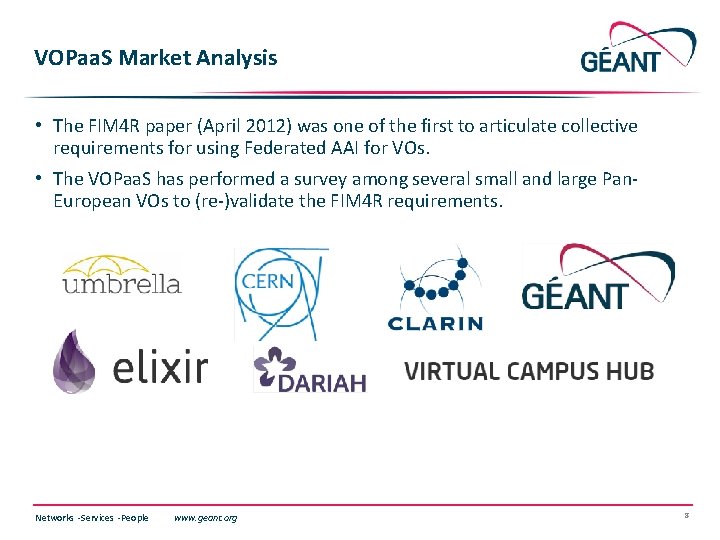 VOPaa. S Market Analysis • The FIM 4 R paper (April 2012) was one
