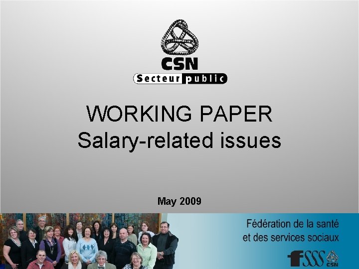 WORKING PAPER Salary-related issues May 2009 