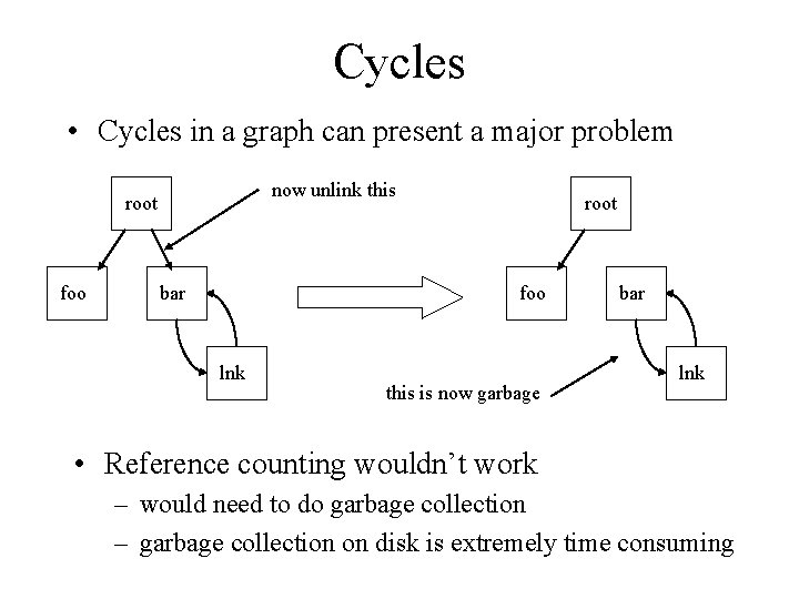 Cycles • Cycles in a graph can present a major problem now unlink this
