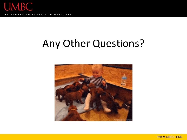 Any Other Questions? www. umbc. edu 