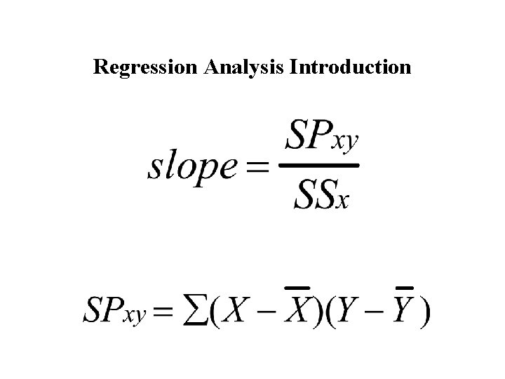 Regression Analysis Introduction 
