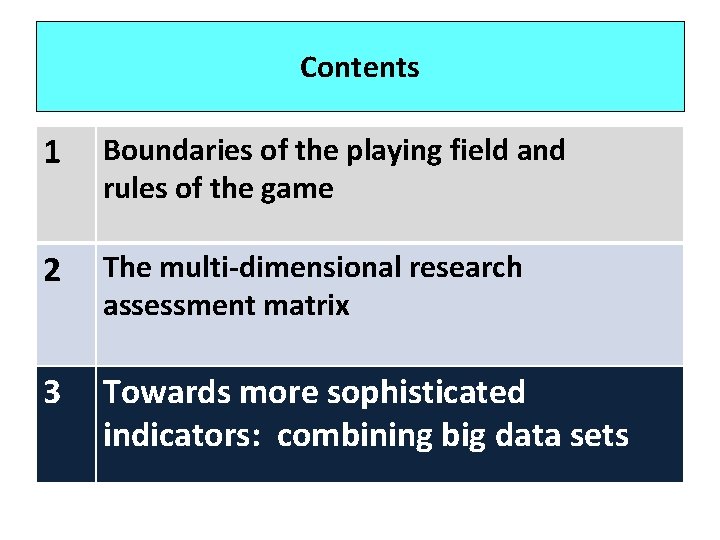 Contents 1 Boundaries of the playing field and rules of the game 2 The