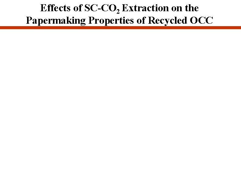 Effects of SC-CO 2 Extraction on the Papermaking Properties of Recycled OCC 