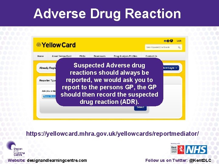 Adverse Drug Reaction Suspected Adverse drug reactions should always be reported, we would ask