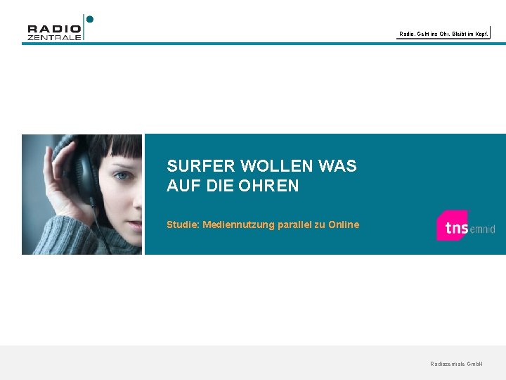 Radio. Geht ins Ohr. Bleibt im Kopf. SURFER WOLLEN WAS AUF DIE OHREN Studie: