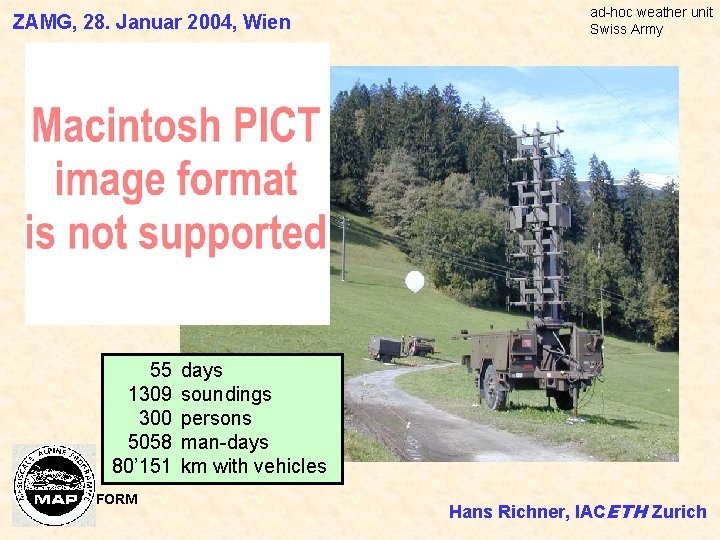 ZAMG, 28. Januar 2004, Wien 55 1309 300 5058 80’ 151 FORM ad-hoc weather