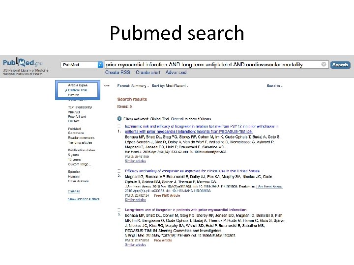 Pubmed search 