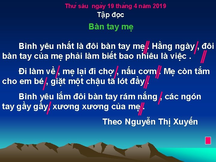 Thư sáu nga y 19 tha ng 4 năm 2019 Tâ p đo c