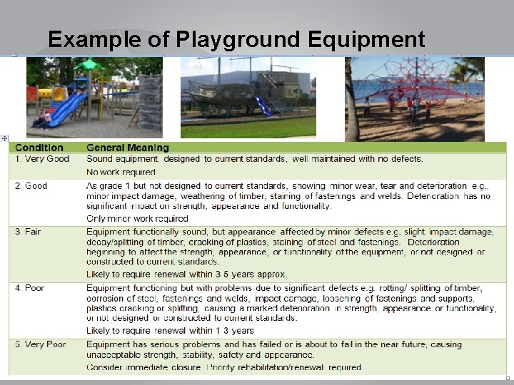 Example of Playground Equipment 