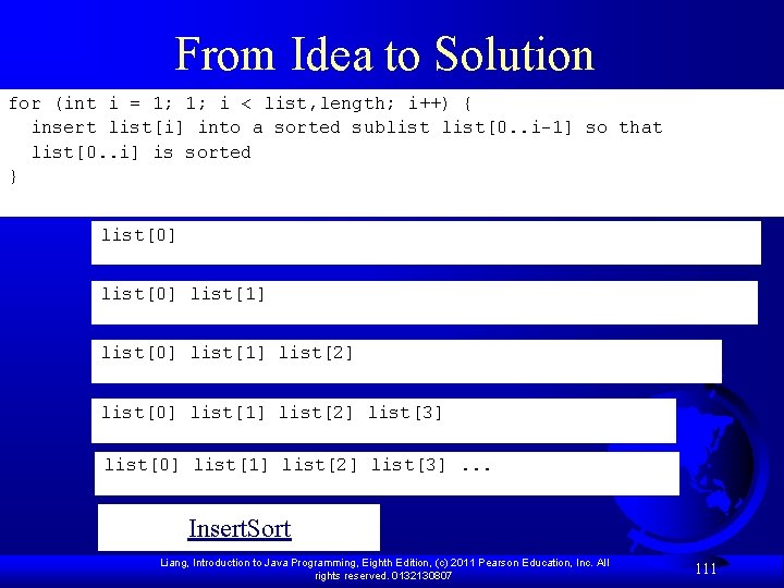 From Idea to Solution for (int i = 1; 1; i < list, length;