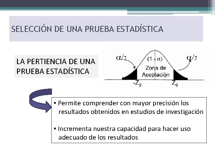 BASES PARA LA SELECCIN DE UNA PRUEBA ESTADSTICA