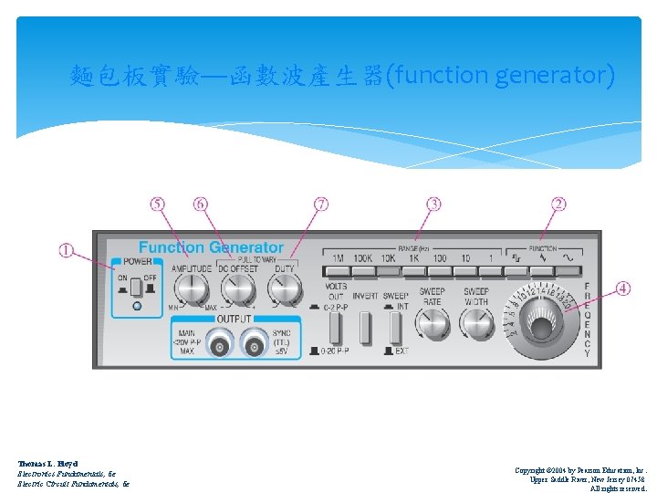麵包板實驗—函數波產生器(function generator) Thomas L. Floyd Electronics Fundamentals, 6 e Electric Circuit Fundamentals, 6 e