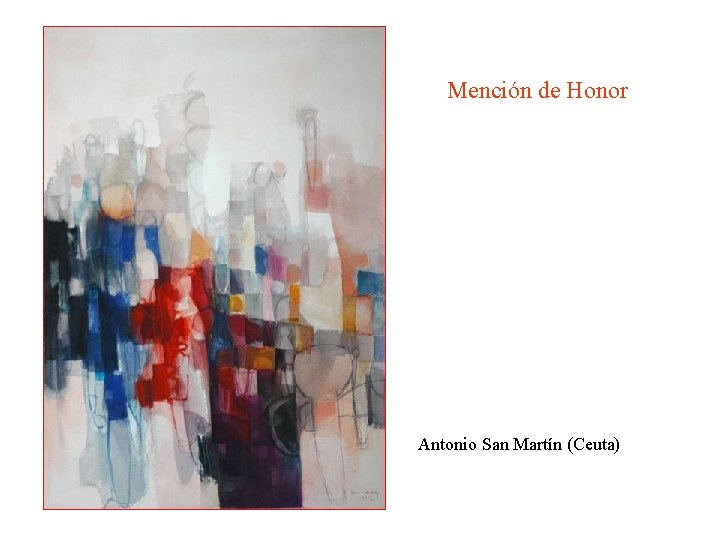 Mención de Honor Antonio San Martín (Ceuta) 