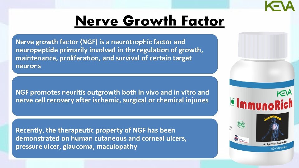 Nerve Growth Factor Nerve growth factor (NGF) is a neurotrophic factor and neuropeptide primarily