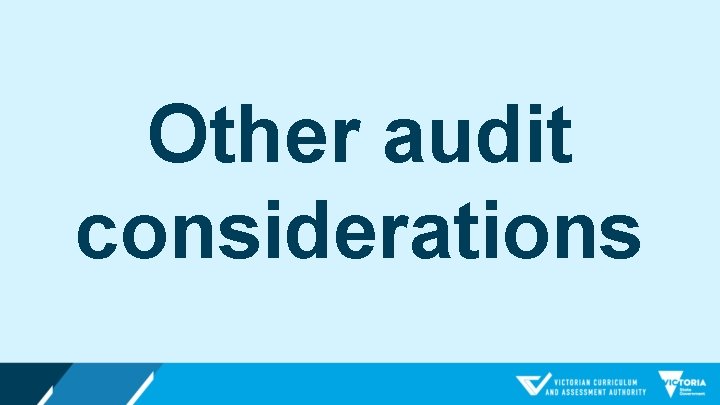 Other audit considerations 