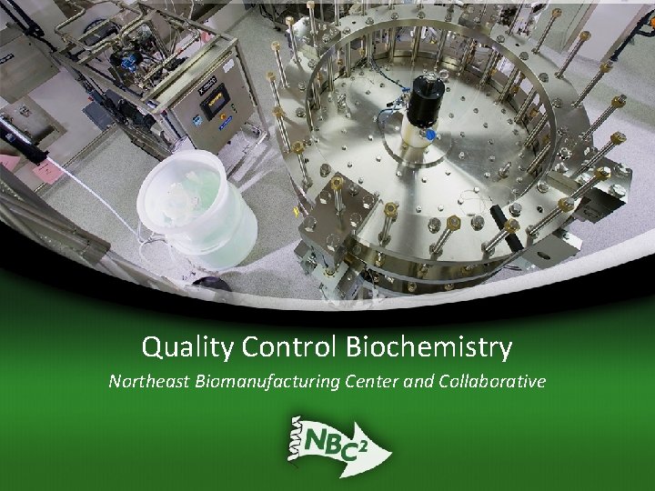 Quality Control Biochemistry Northeast Biomanufacturing Center and Collaborative 