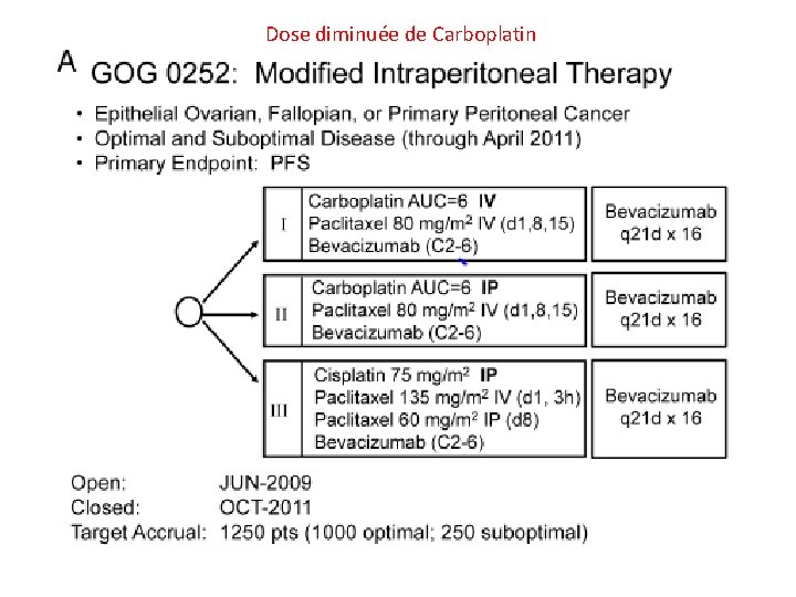 Dose diminuée de Carboplatin Dose diminuée de Carboplatin