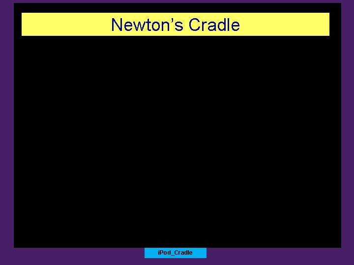 Newton’s Cradle i. Pod_Cradle 