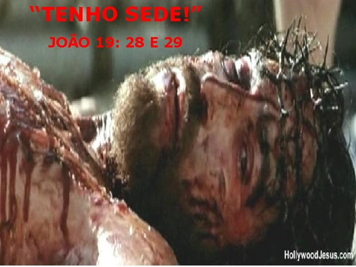 “TENHO SEDE!” JOÃO 19: 28 E 29 