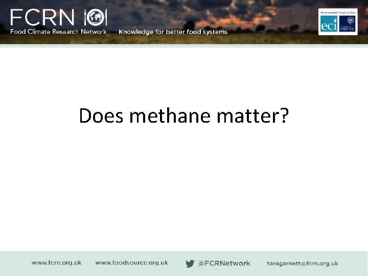 Does methane matter? 