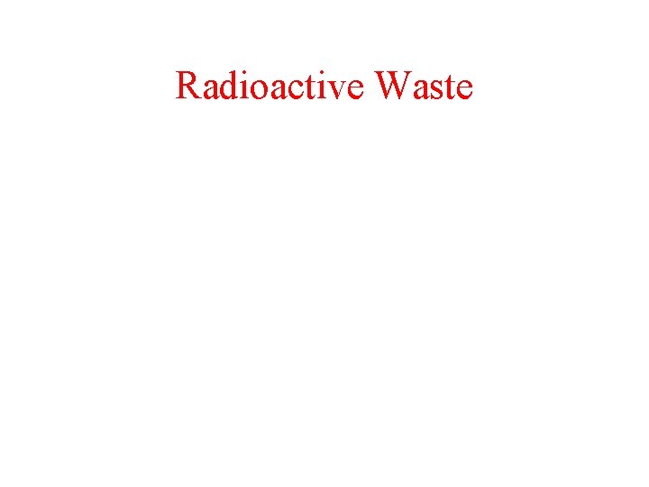 Radioactive Waste 