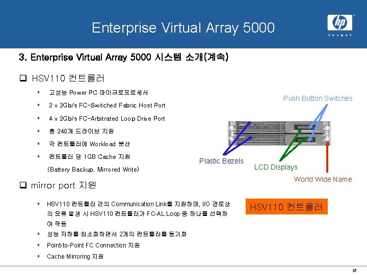 x. hp system Enterprise Virtual Array 5000 3. Enterprise Virtual Array 5000 시스템 소개(계속)