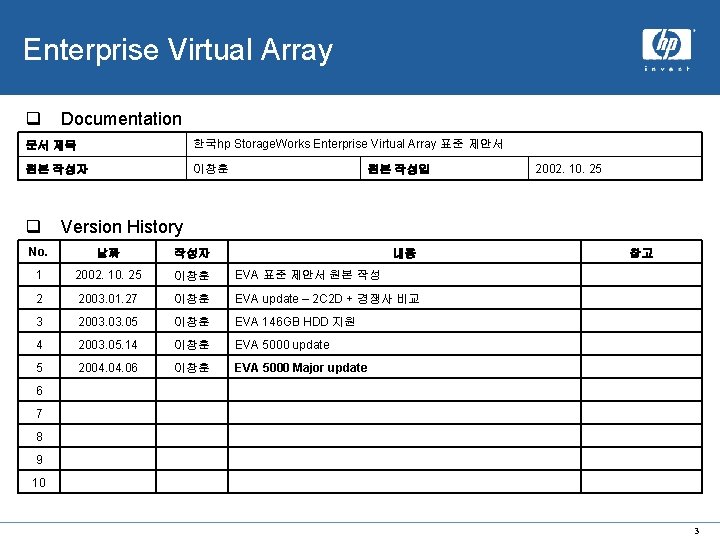 x. hp system Enterprise Virtual Array q Documentation 문서 제목 한국hp Storage. Works Enterprise