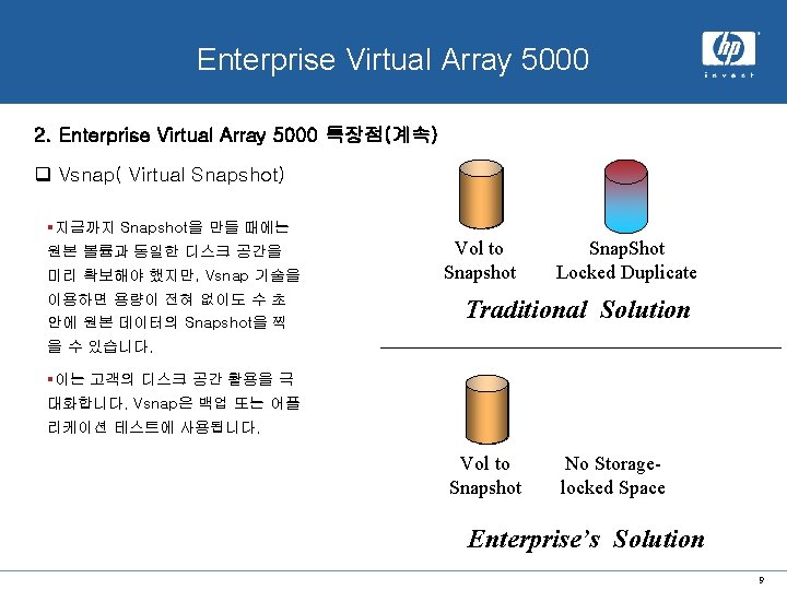 x. hp system Enterprise Virtual Array 5000 2. Enterprise Virtual Array 5000 특장점(계속) q
