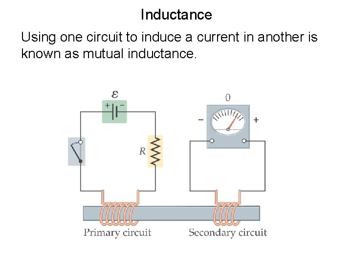 Inductance Using one circuit to induce a current in another is known as mutual