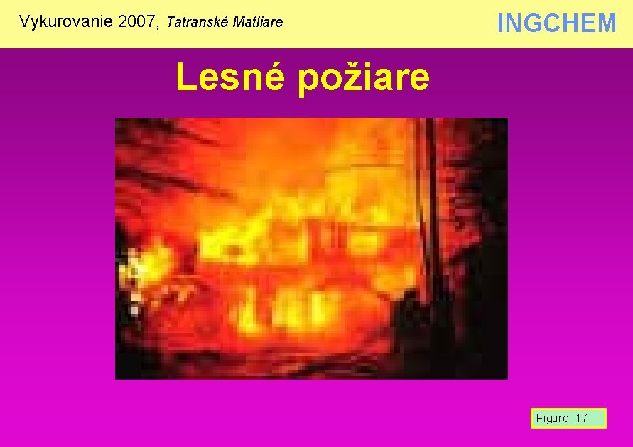 Vykurovanie 2007, Tatranské Matliare INGCHEM Lesné požiare Figure 17 