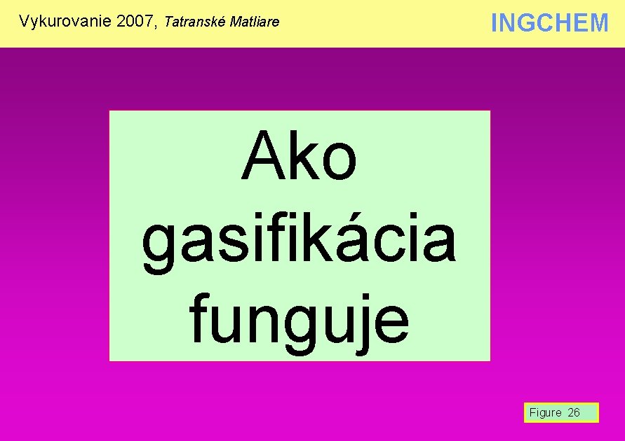 Vykurovanie 2007, Tatranské Matliare INGCHEM Ako gasifikácia funguje Figure 26 