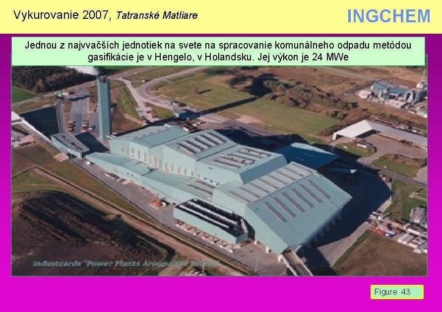 Vykurovanie 2007, Tatranské Matliare INGCHEM Jednou z najvvačších jednotiek na svete na spracovanie komunálneho