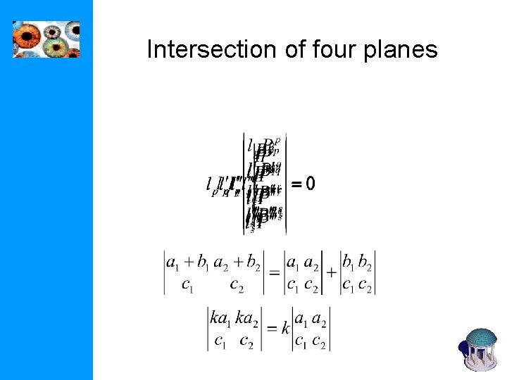 Intersection of four planes 