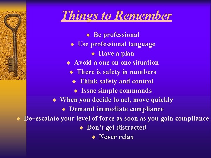 Things to Remember ¨ Be professional ¨ Use professional language ¨ Have a plan