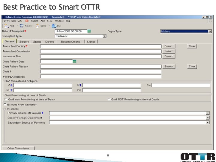 Best Practice to Smart OTTR 8 