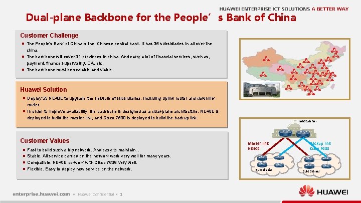 Dual-plane Backbone for the People’s Bank of China Customer Challenge n n n The