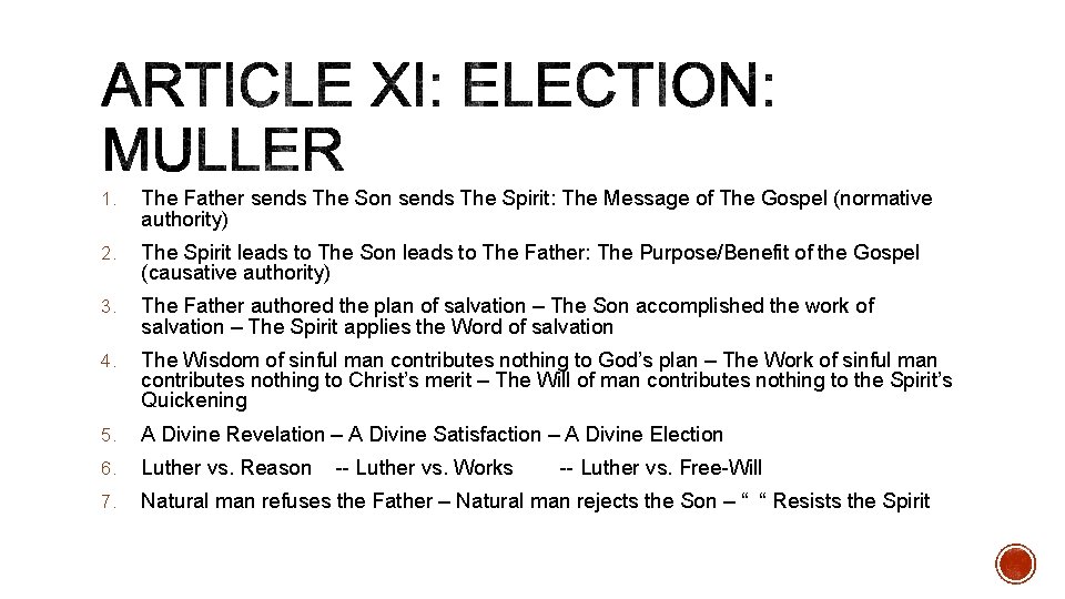 1. The Father sends The Son sends The Spirit: The Message of The Gospel