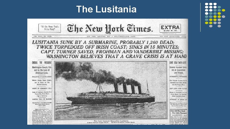 The Lusitania 