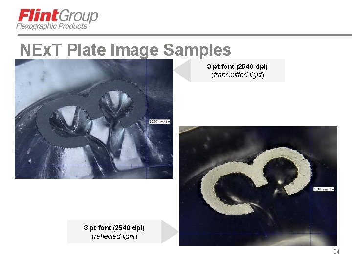 NEx. T Plate Image Samples 3 pt font (2540 dpi) (transmitted light) 3 pt