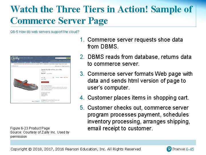 Watch the Three Tiers in Action! Sample of Commerce Server Page Q 6 -5