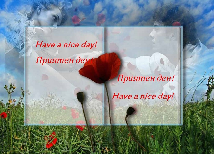 Have a nice day! Приятен ден! Have a nice day! 