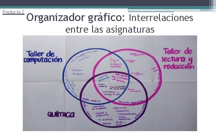 Producto 2 Organizador gráfico: Interrelaciones entre las asignaturas 