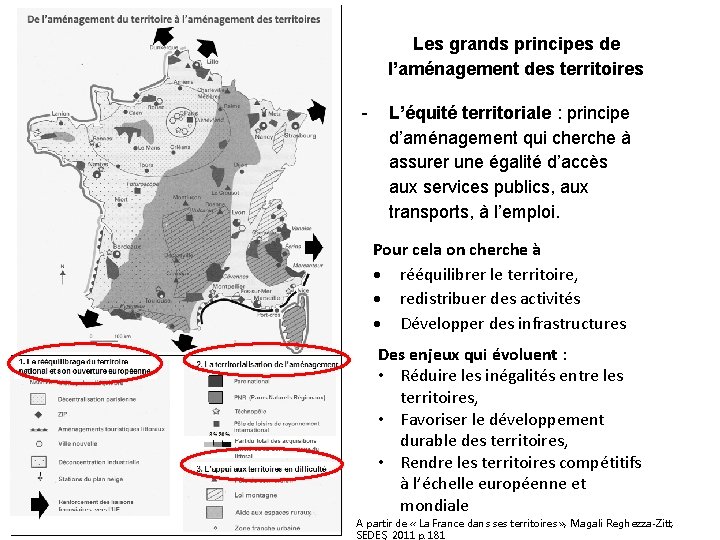 Les grands principes de l’aménagement des territoires - L’équité territoriale : principe d’aménagement qui