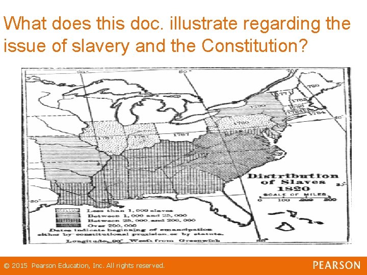 What does this doc. illustrate regarding the issue of slavery and the Constitution? © What does this doc. illustrate regarding the issue of slavery and the Constitution? ©