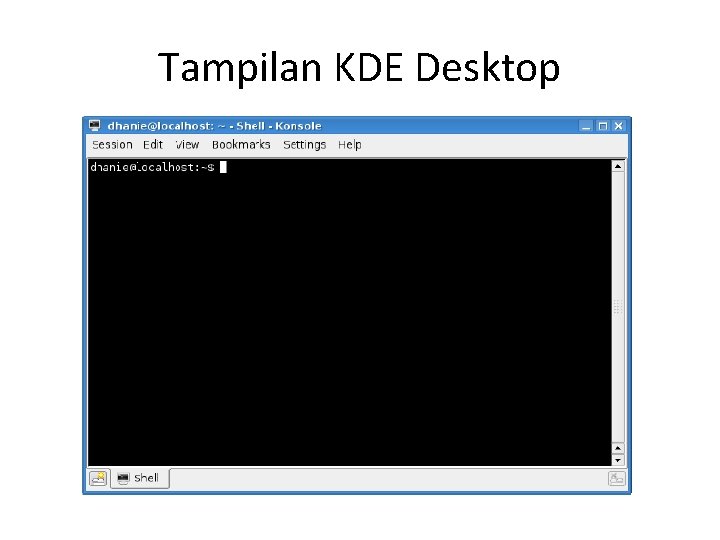 Tampilan KDE Desktop 