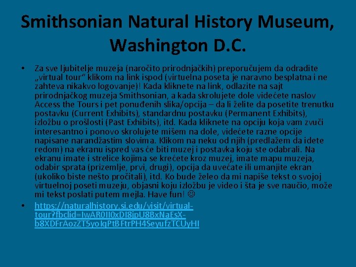 Smithsonian Natural History Museum, Washington D. C. • • Za sve ljubitelje muzeja (naročito