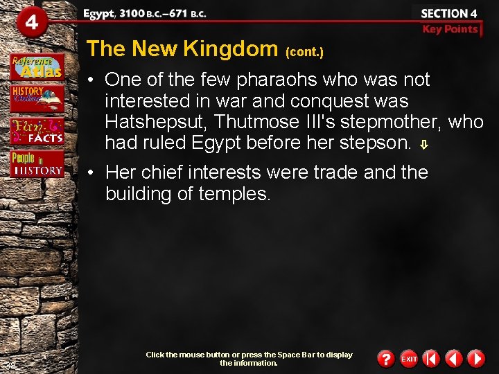 The New Kingdom (cont. ) • One of the few pharaohs who was not The New Kingdom (cont. ) • One of the few pharaohs who was not