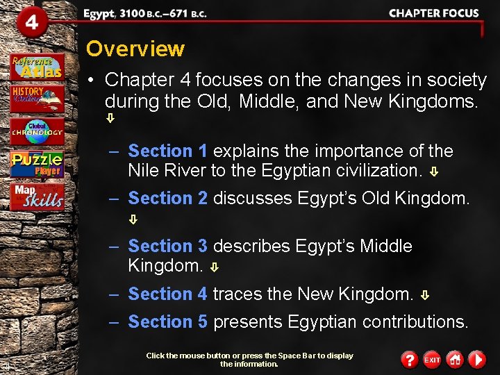 Overview • Chapter 4 focuses on the changes in society during the Old, Middle, Overview • Chapter 4 focuses on the changes in society during the Old, Middle,