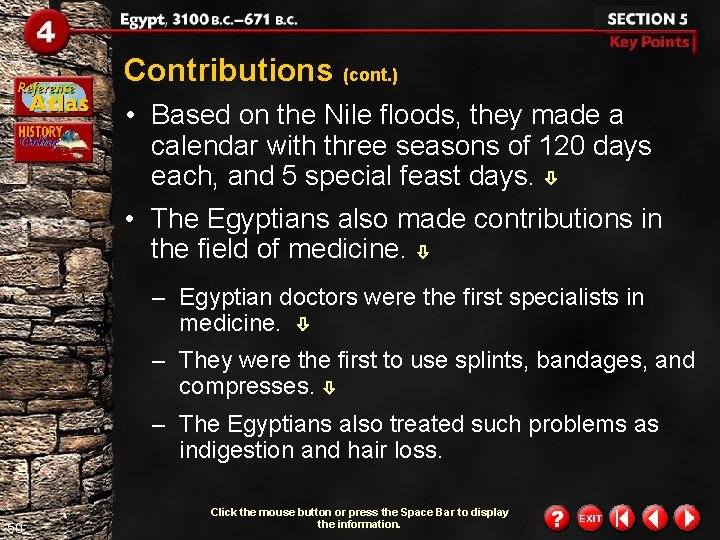 Contributions (cont. ) • Based on the Nile floods, they made a calendar with Contributions (cont. ) • Based on the Nile floods, they made a calendar with