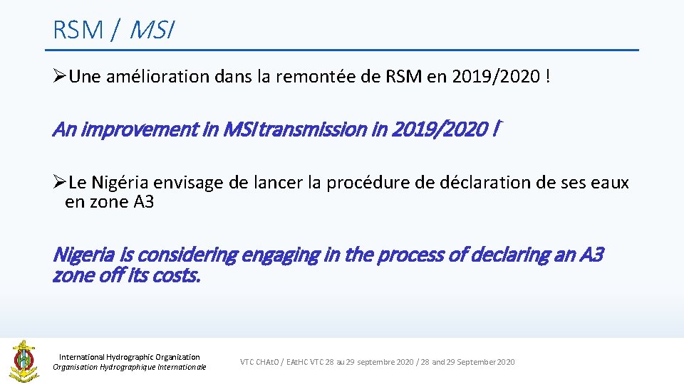 RSM / MSI ØUne amélioration dans la remontée de RSM en 2019/2020 ! An